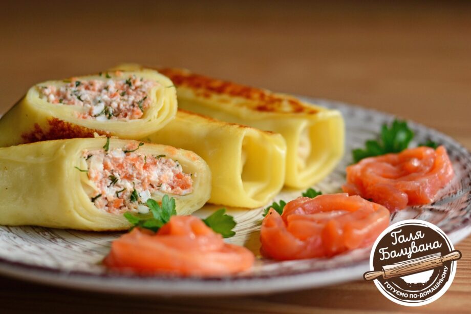 Pancakes with salmon and cream cheese (430gr)