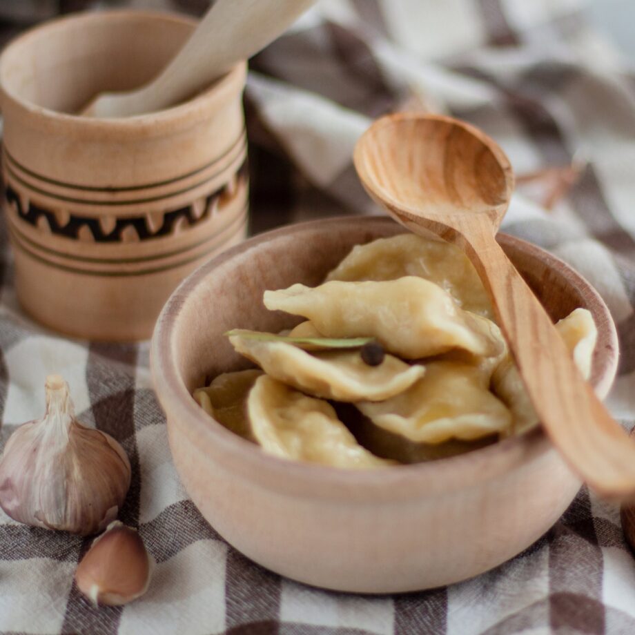Vareniki with liver and potatoes