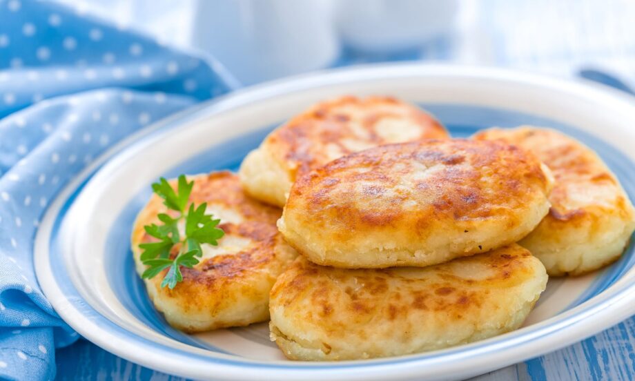 Potato zrazy with peas